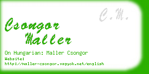 csongor maller business card